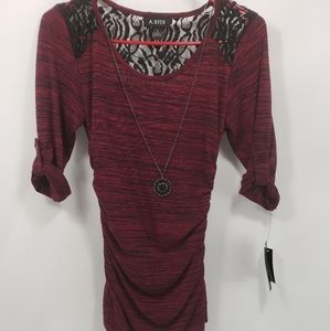 Womens A.Byer Blouse With necklace